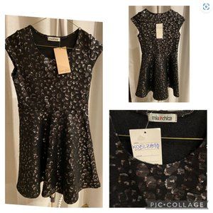 New MIA CHICA Girls Black Sequined Dress, NEW!